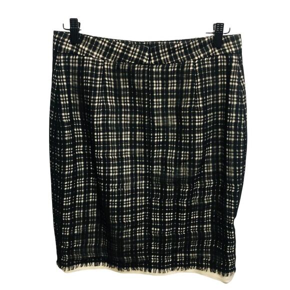 Anna Molinari silk blend hatch print career business pencil skirt Italian SIZE 4 - Picture 4 of 11